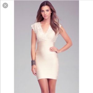 Bebe Blush lace/bandage dress - XS